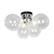 Dainolite Comet 3 Light 14" Wide Semi-Flush Ceiling Fixture Polished Chrome / Clear