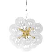 Dainolite Comet 6 Light 20" Wide Abstract Chandelier Aged Brass
