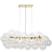 Dainolite Comet 10 Light 41" Wide Abstract Chandelier Aged Brass