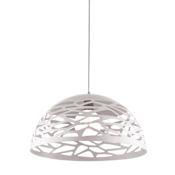 Dainolite Coral Single Light 16" Wide Pendant with Cutout Shade Matte White