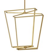 Dainolite Curant 21" Wide LED Pendant Aged Brass