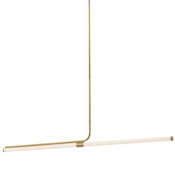 Dainolite Corvette 48" Wide LED Linear Pendant Aged Brass