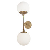 Dainolite Dayana 2 Light 24" Tall Wall Sconce Aged Brass