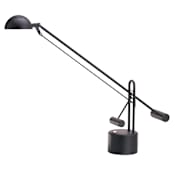 Dainolite Single Light 28" Tall Integrated LED Boom Arm Desk Lamp Black