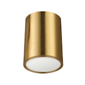 Dainolite Echo 5" Wide LED Flush Mount Ceiling Fixture Aged Brass / Frosted