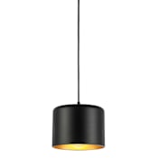 Dainolite Emilia 8" Wide Mini Pendant Aged Brass / Matte Black