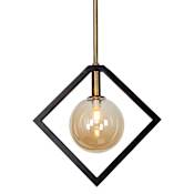 Dainolite Glasgow 12" Wide Pendant Matte Black / Vintage Bronze