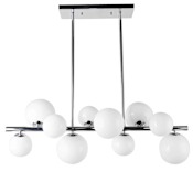 Dainolite Glasgow 10 Light 31" Wide Abstract Chandelier Polished Chrome / White