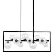 Dainolite Glasgow 10 Light 33" Wide Linear Pendant Matte Black