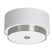 Dainolite Larkin 3 Light 14" Wide Flush Mount Ceiling Fixture Satin Chrome