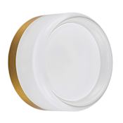 Dainolite Lucia 5" Tall LED Wall Sconce White / Aged Brass