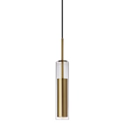 Dainolite Luna 3" Wide LED Mini Pendant Aged Brass