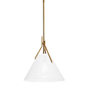 Dainolite Nicole 12" Wide Pendant Aged Brass