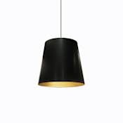 Dainolite Oversized Drum 20" Wide Pendant Black / Gold