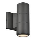 Dainolite Oslo 2 Light 11" Tall Outdoor Wall Sconce Matte Black