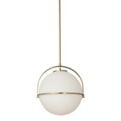 Dainolite Paola 12" Wide Pendant Aged Brass / White