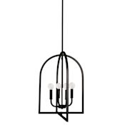 Dainolite Pamela 4 Light 16" Wide Pendant Matte Black