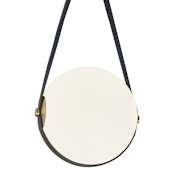 Dainolite Persis 12" Wide LED Pendant White / Aged Brass