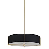 Dainolite Preston 4 Light 21" Wide Pendant Aged Brass / Black