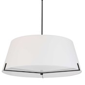 Dainolite Preston 4 Light 33" Wide Pendant Matte Black / White