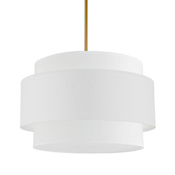 Dainolite Priya 4 Light 22" Wide Pendant Aged Brass / White