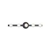 Dainolite Raleigh 5 Light 28" Wide Vanity Light Matte Black / White