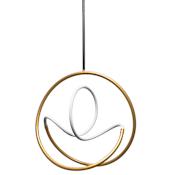 Dainolite Raelynn 25" Wide LED Abstract Pendant Gold / Matte Black