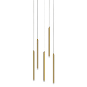 Dainolite Sanya 24" Wide LED Multi Light Pendant Aged Brass / White