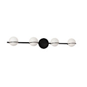 Dainolite Sofia 4 Light 32" Wide Vanity Light Matte Black
