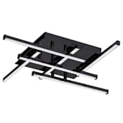 Dainolite Summit 6 Light 20" Wide LED Semi-Flush Ceiling Fixture Matte Black