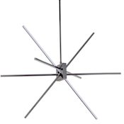 Dainolite Summit 4 Light 30" Wide LED Abstract Sputnik Chandelier Matte Black