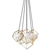 Dainolite Thomson 6 Light 21" Wide Abstract Chandelier Gold