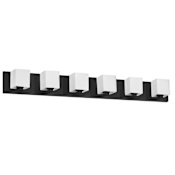 Dainolite Verona 6 Light 36" Wide Bathroom Vanity Light Matte Black