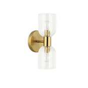 Dainolite Vienna 2 Light 12" Tall Wall Sconce Aged Brass