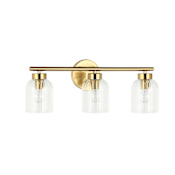 Dainolite Vienna 3 Light 21" Wide Vanity Light Aged Brass