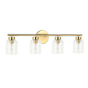 Dainolite Vienna 4 Light 29" Wide Vanity Light Aged Brass