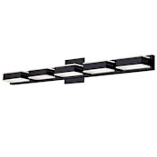 Dainolite 5 Light 34" Wide Integrated LED Bathroom Vanity Light Matte Black