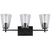 Dainolite Wenda 3 Light 23" Wide Vanity Light Matte Black