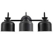 Dainolite Wrigley 3 Light 22" Wide Vanity Light Matte Black
