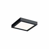 DALS Lighting 6" Wide LED Flush Mount Square Outdoor Ceiling Fixture Black