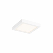 DALS Lighting 6" Wide LED Flush Mount Square Outdoor Ceiling Fixture White