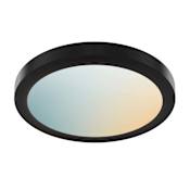 DALS Lighting Radiance 12.13" Wide LED Flush Mount Smart Ceiling Fixture Black