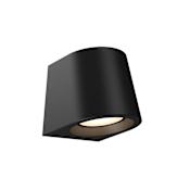 DALS Lighting Shield 5" Tall LED Outdoor Wall Sconce Black