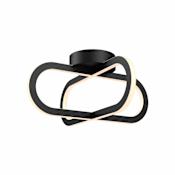 DALS Lighting Atom 17" Wide Semi-flush Ceiling Fixture Black