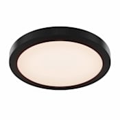 DALS Lighting Radiance 12" Wide Flush Mount Drum Ceiling Fixture Black