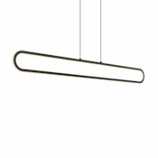 DALS Lighting Atom 36" Wide Switchable Color Temperature LED Linear Suspension Pendant Black