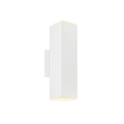 DALS Lighting 12" Tall 2 Light LED Outdoor Wall Sconce with Adjustable Beam Options White