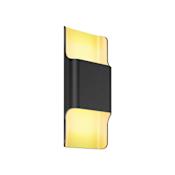 DALS Lighting 2 Light 14" Tall LED Indoor / Outdoor Wall Sconce Black