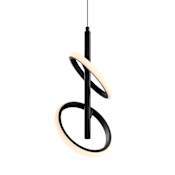 DALS Lighting Olympia 10" Wide LED Abstract Mini Pendant Black