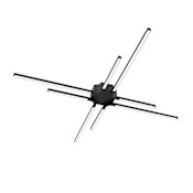 DALS Lighting Star 32" Wide LED Flush Mount Ceiling Fixture / Wall Sconce Black